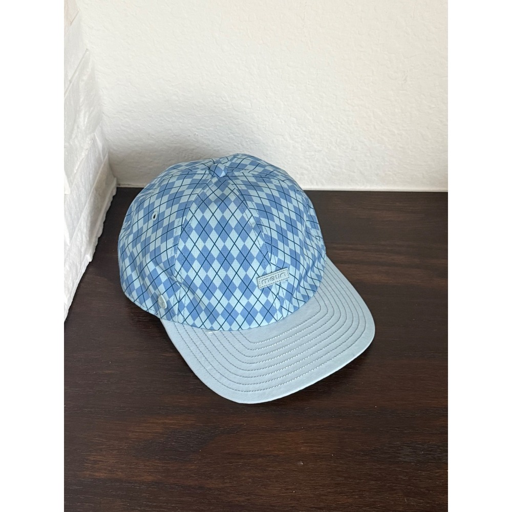 Melin The Legend Hydro Links Collection Hat Blue Argyle Golf Cap! Size CL